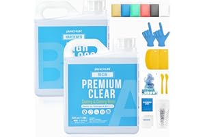 JANCHUN Epoxidharz mit Härter 2129ml/72oz - Epoxidharz Set Anfänger, 1: 1 Premium Harz Kristallklares Gießharz für Holz, Kunst, Aquarium, Handwerk, Schmuckherstellung, Flusstische Harz - Resin