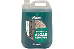 GLEAN Green Clean Patio Cleaner 5L | Covers 200m² | Concentrate | Algae Remover for Moss, Mould, Lichen & Algae | Spray and Leave | For Paths, Fences, Roof Tiles, Decking, Brick & Concrete Surfaces