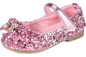 Cheerful Mario 1-7 Years Gorgeous Princess Girls Ballerina ShoesToddlers Little Kids Girls Glitter Mary Jane Birthday Party Shoes Sparkle Dressing up Shoes