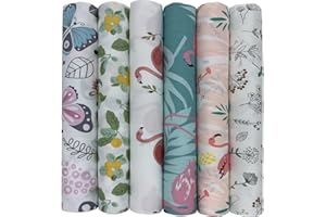 aufodara Tela algodon Telas Patchwork 6 piezas 50 x 50 cm Algodón Para Coser DIY Telas Decorativas Costura Retales Tela Coser Hecho a mano Costura Quilting Scrapbooking Diseños Diferentes (U-B909)