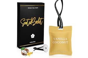 Scent-Hi Sachet Parfumé Vanilla Coconet, Désodorisant pour Voiture Sachets, Désodorisant Voiture, Sachets pour tiroirs et armoires Parfum d'ambiance