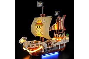 BRIKSMAX Kit d'éclairage 2.0 compatible avec Lego One Piece The Going Merry Pirate Ship 75639 - Kits d'éclairage LED (accessoires uniquement), technologie de masquage de câble pour affichage, cadeaux