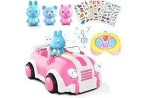 Anby families Voiture Télécommandée,Musique et Lumière,Voiture Telecommandé Enfant Garçon Fille 3ans et +