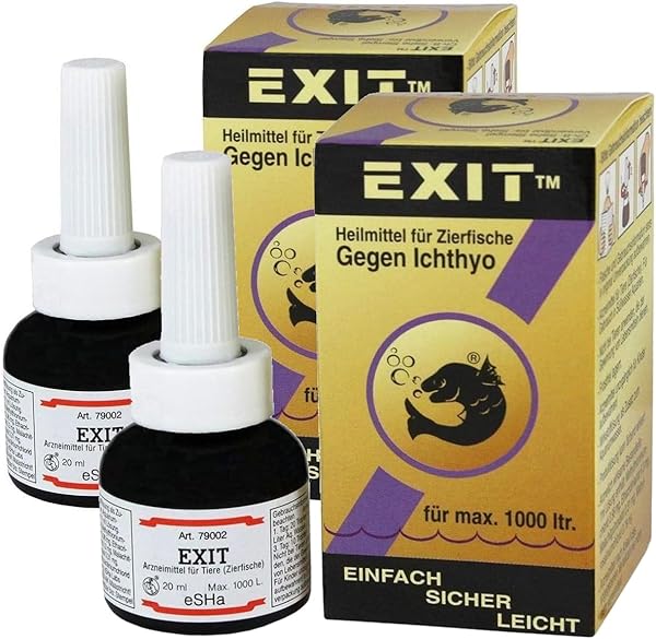 Esha EshaExit® 2 x 20 ml for 2000 litres (broad-spectrum effect against all polka dot diseases, such as ichthyo or the velvet disease Oodinium) - 1