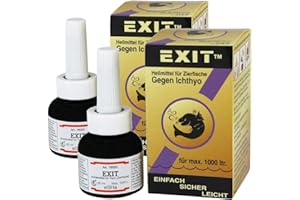 GENERISCH Esha EshaExit® Lot de 2 flacons de 20 ML pour 2000 litres (Effet Large Bande Contre Toutes Les Maladies des Points comme Ichthyo ou la maladie du Velours Oodinium)