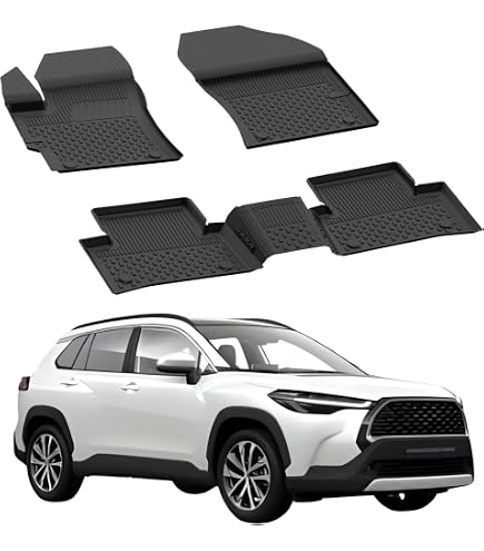 Gledring Tappetini Gomma Su Misura Per Toyota Corolla Cross Hybrid 2022+ (Set 4 Pezzi) – Profilo Alto, Antiscivolo