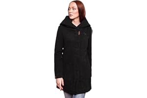 MARIKOO Damen Mantel Trenchcoat Wintermantel Übergangs Jacke Parka Lang B819