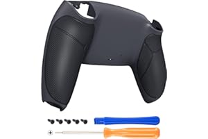 eXtremeRate Klasyczna Szary & Ciemny Szary Wydajność Gumowany Uchwyt Niestandardowa Obudowa Tylna Dolna Kompatybilna z ps5 Kontrolerem, Wymiana Pokrywa Tylnej Obudowy dla ps5 Kontrolerem