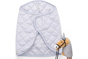 Hoofly Accessoires Hobby Horse - Couverture grise douce et résistante - Certifiée TÜV - De qualité supérieure et élégante - Pour le jeu, l'entretien et l'entraînement