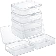 4 Pezzi Astuccio in Plastica Trasparente Scatola delle Penne Scatole Portamatite Impilabili