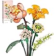 ELECDON Flower Bouquet Building Blocks, ELECDON Creativity Artificial Flowers Building Toy Set Flower Building Block Set for 6+ Kids, Gift for Children, Friends, Families (without Vase)