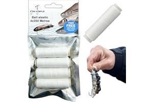 FISH SIMPLE 4pk of 250g Match Angler Bait Whipping Elastic, With 2 FREE Resealable Smell Proof Pouches. Amazing hook Baits Every Time