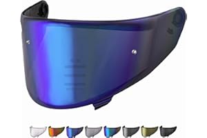 Everalo Visiera Compatibile con Suomy Speedstar - Stellar - Track1 - Tx Pro - Track - Visiera Casco Suomy Compatibile - Pinlock e Tear Off Ready (Blu)