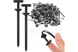 KEBITEDAMAI 100 PcsBridas Plastico, Hebillas Universales de Nailon para Bridas de Cables, Nylon Universal Cable Tie Buckle, Soporte de Nailon Autoblocante Resistente, Bridas para Coche Reparación