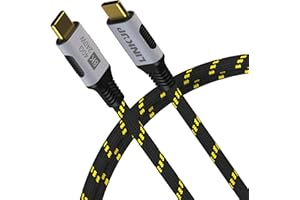 LINKUP - Cavo USB 4.0 240W 40Gbps Tipo-C Thunderbolt 4 [0,9m] Video 8K@60Hz Ricarica e dati rapida Rivestito resistente Compatibile con iPhone 15/16 Pro/Max MacBook Pro/Air iPad Pro Galaxy S23