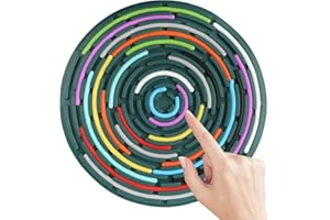 MCISKIN Tablica do aktywności sensorycznej, dwustronna silikonowa zabawka fidget, ruchliwa tablica, silikonowa zabawka Fidget do uspokajania, stresu, lęku, ADHD i autyzmu (okrągła)