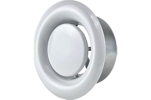 STEINBERG14 Okrągły zawór talerzowy 100 mm zawór wylotowy anemostat z metalu biały