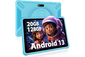 FASTWD Tablet para niños 10 Pulgadas 19GB RAM 128GB ROM (SD Expandible),Tablet Familiar/Tablet Niños Android 13,Control Parental,HD IPS Display,8000mAh,5MP+2MP,WiFi,BT 5.0,Tablet Educativo -Azul