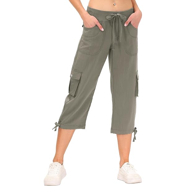 Damen Cargohose Oversize Aus Baumwolle - Bequeme Freizeithose Mit Elastischem Bund