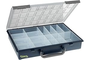 raaco Assorter 55 4x8-17: Boîte de Rangement pour Atelier avec 17 Godets, Stockage Sécurisé, Portable, 26.1 x 33.8 x 5.7 cm, Boîte à Outils, Caisse à Outils