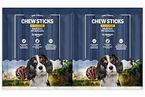 by Amazon Friandises pour Chiens - Bâtonnets à Mâcher à la Volaille, 8x11g (88g)