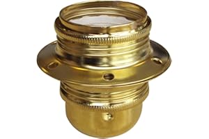 Tibelec 815130 Douille Acier Laitonné + Bague E27 Bronze