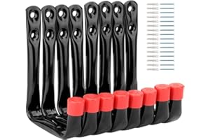 PiPaFox Crochets de rangement de garage robustes, crochets utilitaires de 9 cm pour mur de garage, organisateur d’outils de jardin