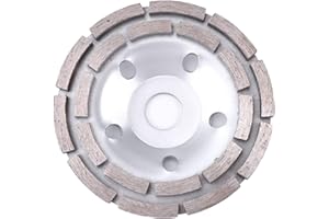 LIEBEWH Diamante Disco Abrasivo de 115/125/180 mm Muela Abrasiva de Doble Hilera Corte de Hormigón de Ladrillo con Diseño Sin Vibraciones para Amoladora Angular(125mm)