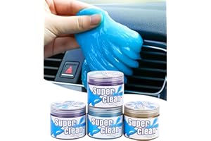 TIDEVAN Gel Nettoyant Voiture,4 Pièces Gel nettoyant Clavier,Gels de Nettoyage pour Intérieur de Voiture,Gel nettoyant Clavier,Réutilisable,pour Clavier,Ordinateurs Portables,Imprimante,Appareil Photo