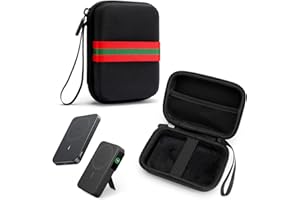 JIANGJIANGBAO Tragetasche für Anker MagGo Power Bank 10000mAh/Ultra-Slim 10,000mAh magnetisches Akkupack, Reiseetui Sturzsicher & Wasserdicht (Schwarz)