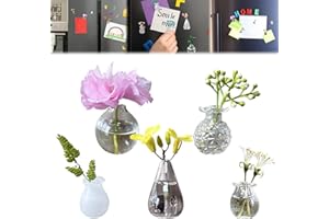 TECHEEL Mini Vase Magnets 5 Stück Vasen Magnete Kühlschrank Magnet Vase für Kühlschrank 3D Niedliche Vasen Kühlschrankmagnete für Familie Küche und Büro Dekoration