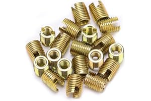 FTVOGUE 20Pcs 302 Inserto filettato autofilettante per viti filettate in acciaio al carbonio con inserti filettati(Inner M12*1.75 Outer M16*1.5)