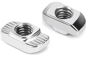 QIMEI-SHOP M4 T-muttrar T-spårning hammarhuvud kolstål för aluminiumprofiler 2020 med 6 mm spår 40 st