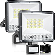 2 Faretti LED 100W ANNIFUNLY | 10000LM, IP67 Impermeabile | Per Esterni, Giardino, Garage | Bianco Freddo 6500K - Foto 11