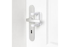 YOUR DAY MATE Serrure pour Poignée de Porte, 2 pièces, en Blanc, Bloque-portes et Fenêtres pour Enfant, Bébé, Animal domestique, Verrous de Sécurité pour Levier de Porte, Serrure Sécurité de Porte Anti-Overture