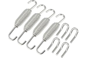 Motoforti 1 Set 31mm 1.22" Motorcycle Exhaust Pipe Spring with U Shape Hooks