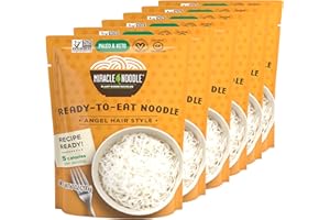 Miracle Noodle - Shirataki/Konjac Noodles - Vegan, Gluten Free, Kosher (Angel Hair, 200 g (Pack of 6))