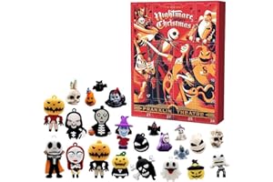 Raveparty Halloween Advent Calendar 2024, Toy Advent Calendar, Halloween Countdown with 24 Pcs Silicone Toys Resin Toys for Kids Adults (A)