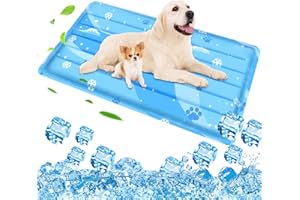 Aisuowa Esterilla Refrescante para Perros y Gatos, Alfombrilla de Gel Autorefrigerante, Cojín Refrescante No Tóxico, Cama Fría y Manta Refrigerante Duradera para Mascotas