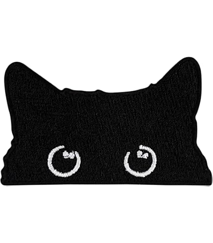 Patch (Écusson) Brodé Chat Marron Et Noir - 5 X 9 Cm - Thermocollant Ou à Coudre - Neuf - Création France