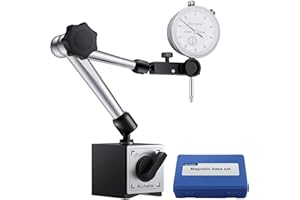 ALLmeter Messuhr mit Magnethalter 0-20mm, 176lbs/80 kg Messuhr Digital mit Magnetfuß, Messuhrhalter, Zentraler Klemmung Indikator Messgerät für herkömmliche Messuhr, 3D Drucker Labor Werkstatt