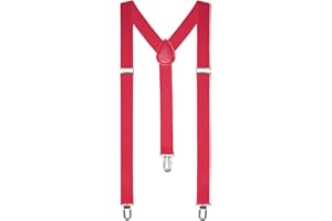 Autiga® Hosenträger Herren Damen Hosen Träger Y Form Style Clips Schmal Neon Bunt Farbig