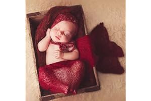 Amorar Neugeborenes Fotografie Wrap, Neugeborenes Baby Fotografie Requisiten Lange DIY Ripple Wrap Baby Foto Requisiten Hintergrund Weiche Decke, Baby Fotoshooting Accessoires,EINWEG Verpackung