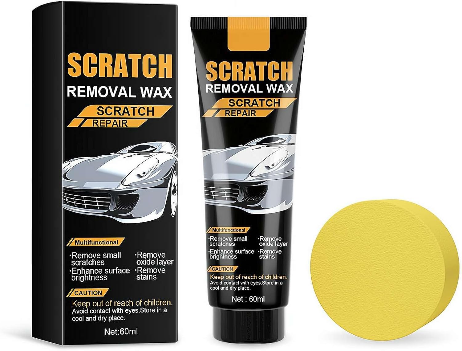 Car Scratch Remover and T-Cut Paint Repair Kit, Professional Auto Scratch Remover for Deep Scratches and Swirl Marks, Universal Car Wax Scratches Remover