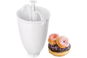 König Design Donut-Genuss Deluxe – El práctico dispensador de masa de plástico para hacer donuts y panqueques irresistibles – Herramienta de repostería DIY