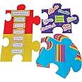 Springboard Jumbo Card Jigsaw Pieces for Classroom Display - Pre-Cut Colourful Shapes - Classroom Decorations and School Supplies for Teachers - Arts and Crafts for Kids - 20-Pack - 38 x 34 cm