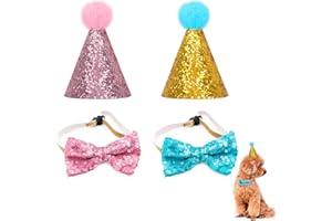 ZHMKYD13 Cappello Compleanno Cane Piccolo Pet Compleanno Cappelli Gatto Compleanno Cappelli Set di Compleanno per Cucciolo Riutilizzabile per Animali Domestici Regalo di Compleanno Festa Decor 2pcs
