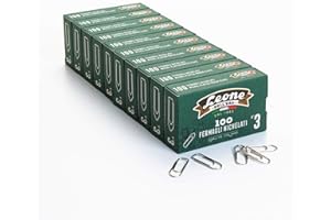 LEONE DELL'ERA Dell'Era Pack of 1000 Nickel-Plated Staples No. 3 - mm 28 - Cue with 10 Boxes of 100 Pieces - Made in Italy