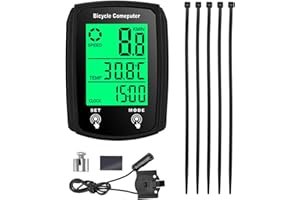 FunnAura 19 Functions Waterproof Spin Bike Computer, Bicycle Speedometer Mph