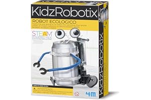 4M 00-03270 Kidz Robotix, Robot Ecologico, Kit Scientifico Educativo, Meccanica con Riciclo, Multicolor, +8 anni